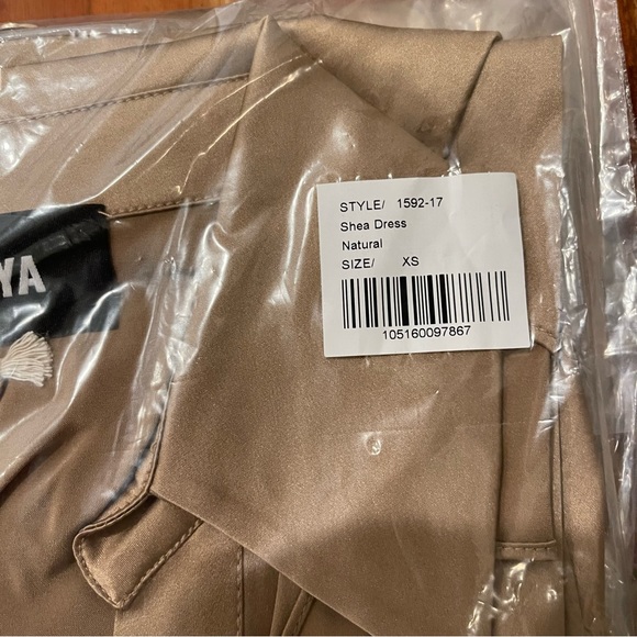 SER.O.YA The Shea Dress tan silk mini dress- size XS - Picture 7 of 11